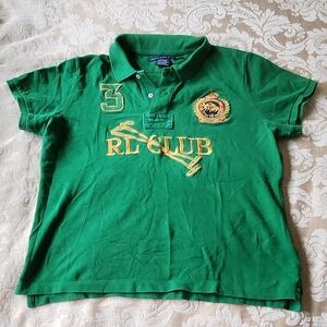 Ralph Lauren Green Women's Polo with RL Club Logo